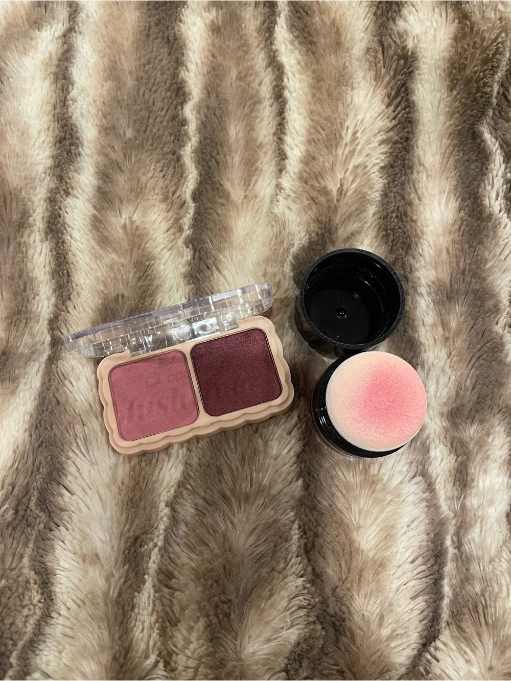 L.A. Colors Vintage Rose Blush Duo and Peach Pollen Blush Powder Set Bundle Lot